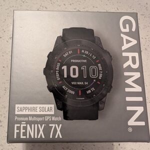 Garmin Fēnix 7X Sapphire Solar GPS Watch - Black